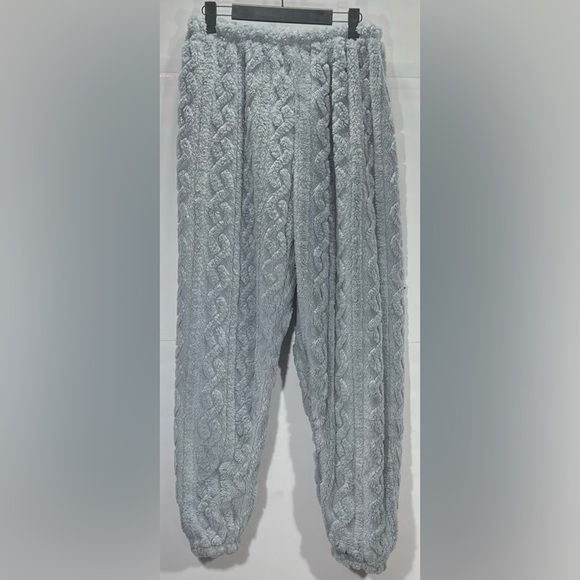 BRAND UNKNOWN 2 PIECE LAVENDER BLUE COZY PAJAMA SET SIZE LARGE - Picture 3 of 5